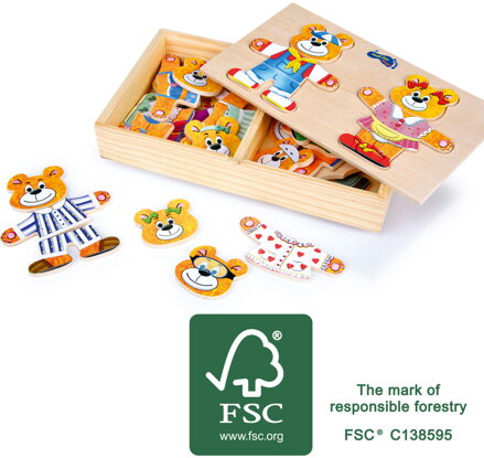 Small Foot Obliekacie puzzle Medvedíky 