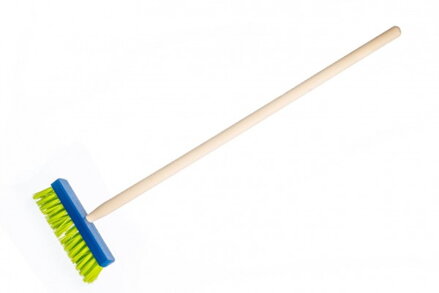 Metla modrá s násadou drevo 80cm