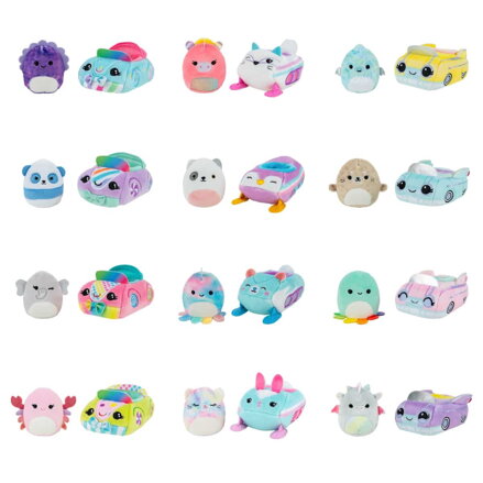 Squishville Mini Squishmallows Plyšová postavička s autíčkom