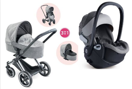 Set Cybex Kočík Landau 3in1 Priam Corolle + Autosedačka Cybex vajíčko