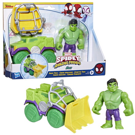 Marvel Spidey a jeho úžasní priatelia Sada Demolačné auto + figúrka Hulka