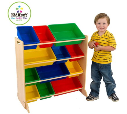 KidKraft 16774 Regál, polička s úložnými boxami