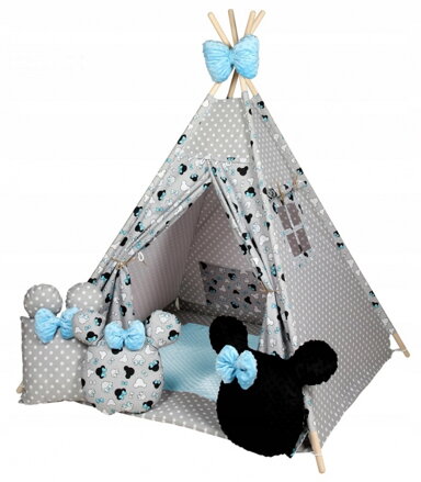 Baby Nellys Stan Pre Deti Típí S Veľkou Výbavou Minnie šedá, čierna, modrá