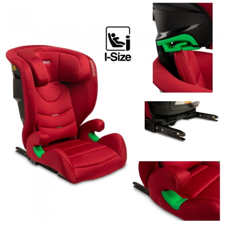 Autosedačka Nimbus I-Size pre deti 100 - 150cm (4-12 rokov), červená