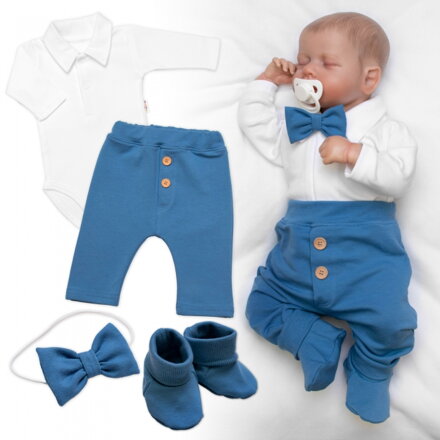 Baby Nellys 4D sada pre chlapčekov Baby Elegán - modrá, veľ. 62