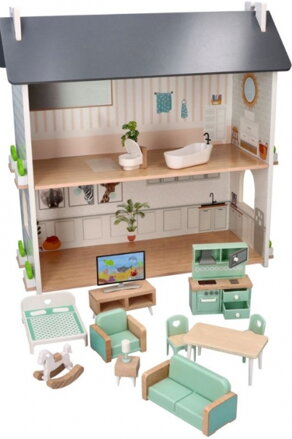 Adam Toys Drevený útulný domček pre bábiky 