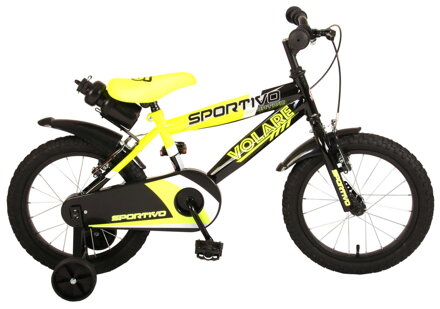 Volare Detský Bicykel Sportivo Neon Žlto/Čierna 16 dve ručné brzdy