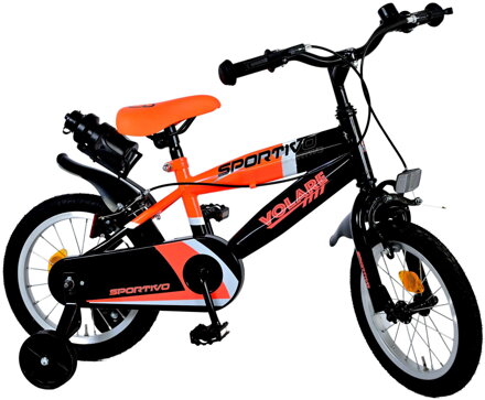 Volare Detský Bicykel Sportivo Neon Oranžovo/Čierna 14 dve ručné brzdy