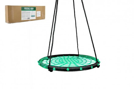 Teddies Hojdací kruh zelený 80 cm povrazová výplň