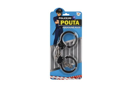 Teddies Putá policajné kov 17cm s kľúčom