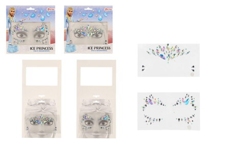 Teddies Tvárové zdobiace diamanty / kamienky Ľadová princezná