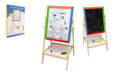 Teddies Obojstranná Tabuľa Magnetická Drevená