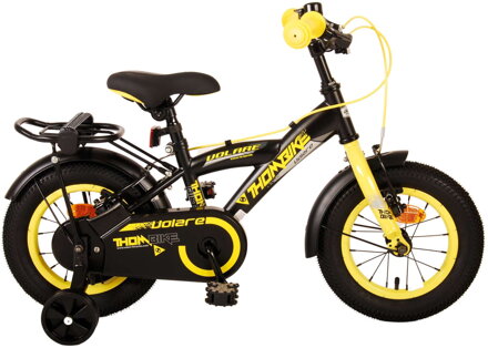 Volare Detský Bicykel Thombike Black Yellow 12 Dve ručné brzdy