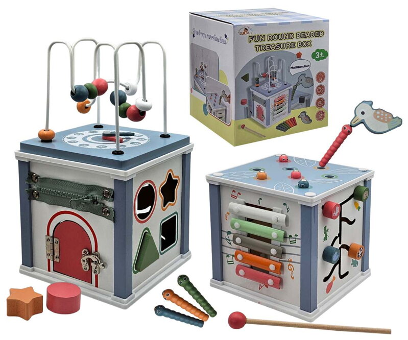 CREATIVETOYS Drevená Hracia Hudobná Kocka 