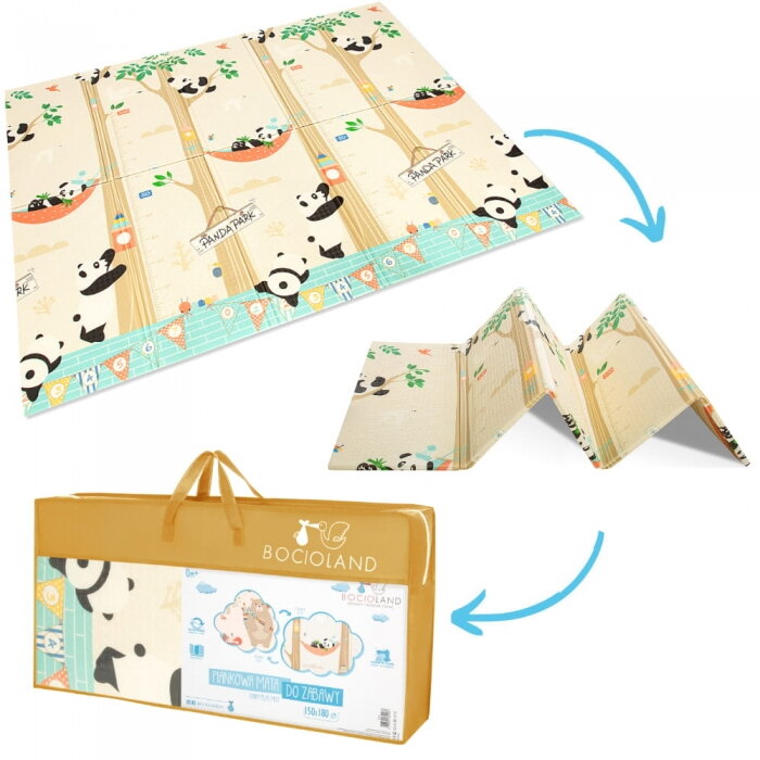 BocioLand Skladacia penová podložka obojstranná Panda BocioLand Skladacia penová podložka obojstranná Panda