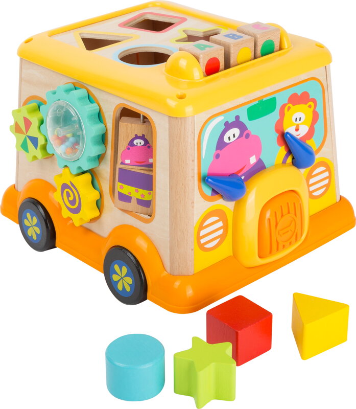 Small Foot Motorická kocka školský autobus Small Foot Motorická kocka školský autobus