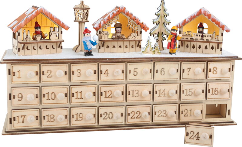 Small Foot Drevený Adventný Kalendár Vianočné Trhy Small Foot Drevený Adventný Kalendár Vianočné Trhy