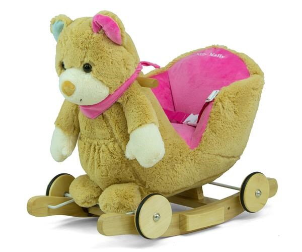 Milly Mally Hojdacia hračka s melódiou a kolieskami Polly Medvedík sivo-ružový Milly Mally Hojdacia hračka s melódiou a kolieskami Polly Medvedík sivo-ružový