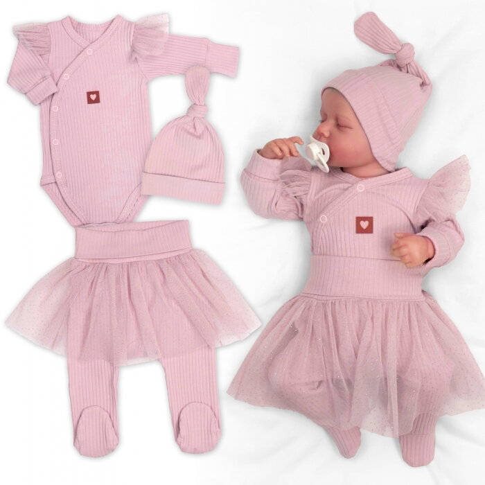 Nellys Rebrovaná rastúca súprava 3D Lux, Sweet Angel - púdrovo ružová Nellys Rebrovaná rastúca súprava 3D Lux, Sweet Angel - púdrovo ružová