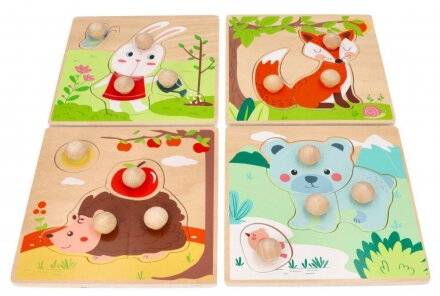 Adam Toys Drevené zábavné vkladacie puzzle 4 ročné obdobia Adam Toys Drevené zábavné vkladacie puzzle 4 ročné obdobia