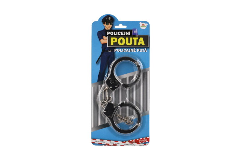 Teddies Putá policajné kov 17cm s kľúčom Teddies Putá policajné kov 17cm s kľúčom