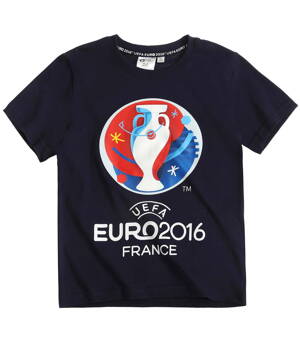 UEFA EURO 2016 Tričko s krátkym rukávom tm.modrá