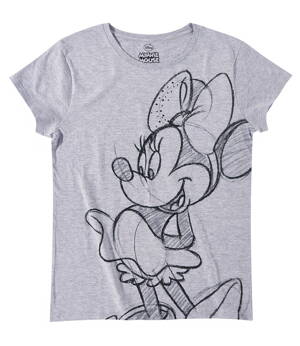 Disney Minnie dámske tričko s krátkym rukávom šedé