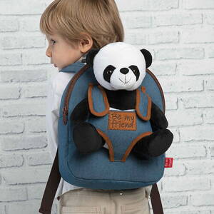 Paul Panda ruksak s plyšovou hračkou 2v1 panda 27cm