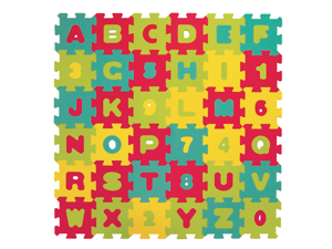 Ludi Puzzle penové 90x90cm písmená a čísla