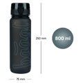 BAAGL Tritanová fľaša na nápoje Black, 800 ml
