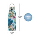 BAAGL Termofľaša s bambusovým viečkom Leafs, 500 ml