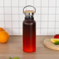 BAAGL Termofľaša s bambusovým viečkom Gradient červeno-čierna, 500 ml