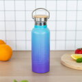 BAAGL Termofľaša s bambusovým viečkom Gradient modro-fialová, 500 ml