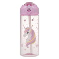 BAAGL Tritanová fľaša na nápoje so slamkou Rainbow Unicorn, 500 ml