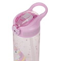 BAAGL Tritanová fľaša na nápoje so slamkou Rainbow Unicorn, 500 ml