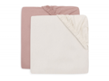 Jollein Napínacia plachta 40/50 x 80/90 cm 2 ks Wild Rose/Ivory