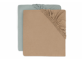 Jollein Napínacia plachta 120x60 cm 2 ks Sea Green