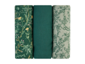 KikkaBoo Plienky mušelínové 75x75 cm 3ks Secret Garden Green