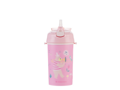 KikkaBoo Hrnček so silikónovou slamkou a popruhom 450ml Music Fest Pink