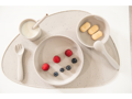 KikkaBoo Jídelní sada 5-dílná Platinum Silicone Sand