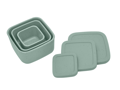 KikkaBoo Sada boxů na svačinu 3 ks Platinum Silicone Sage