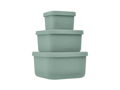 KikkaBoo Sada boxů na svačinu 3 ks Platinum Silicone Sage