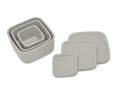KikkaBoo Sada boxů na svačinu 3 ks Platinum Silicone Sand