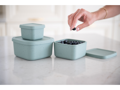 KikkaBoo Sada boxů na svačinu 3 ks Platinum Silicone Sand