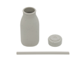 KikkaBoo Láhev s brčkem Platinum Silicone Sand