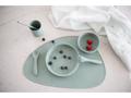 KikkaBoo Talíř Platinum Silicone Sage