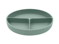 KikkaBoo Talíř dělený s přísavkou Platinum Silicone Sage