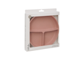 KikkaBoo Talíř dělený s přísavkou Platinum Silicone Blush
