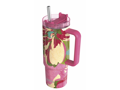 Quokka Nerezový termohrnček so slamkou Stream Pink Flambe 950 ml