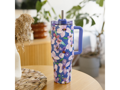 Quokka Nerezový termohrnček so slamkou Stream Flower Dusk 1200 ml